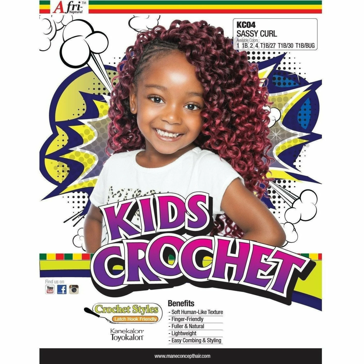 Afri-Naptural Kids Crochet Sassy Curl (KC04) 1 Afri-Naptural Kids Crochet Sassy Curl (KC04)